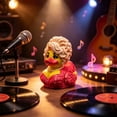 thumbnail image 3 of Glam Country Star Rubber Duck, Collectible Bath Duck with Big Blonde Wig & Red Dress, Novelty Desktop Ornament, Fun Gift for Dolly Fans, 3 of 6