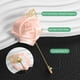 thumbnail image 2 of Uxcell 24-Pack Insignias de Flor para Hombres, Broches de Rosa de Hoja Dorada para Novios en Bodas/Bailes/Fiestas [Rosa Nieve], 2 of 7