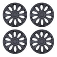 thumbnail image 5 of (4-Pack) Winjet 15 inch Universal Wheel Covers Snap on Hubcaps Full Hub Caps Fit R15 Tire & Steel Rim - Black Matte, 5 of 12