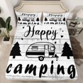 thumbnail image 2 of Manfei Camper Theme Twin Sheet Sets,Camping Adventure Twin Fitted Sheet,Cartoon Pine Flat Sheet For Children,Breathable Home Decor,3 Pieces, 2 of 7