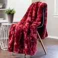 thumbnail image 3 of Premium Wolf Faux Fur Throw Blanket - Soft, Fuzzy Sherpa & Minky Throw Blanket - For Bed or Couch - 50\ Color: Aubergine Size: Throw, 3 of 10