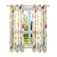 thumbnail image 7 of Yayeee Window Curtains Light Filtering 63"x52" Grommet Panel Pair Home Living Room Decor, Birds Tea Time, 7 of 7