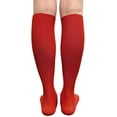 thumbnail image 5 of COUVER Womens Plain Striped Cotton Knee High Socks Red Medium 3 Pairs, 5 of 6