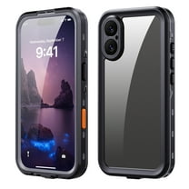 Dteck for iPhone 17 Case, Waterproof Built-in Screen & Camera Protector IP68 Underwater Full Body Dropproof Shockproof Phone Case 6.3 Inch,Black