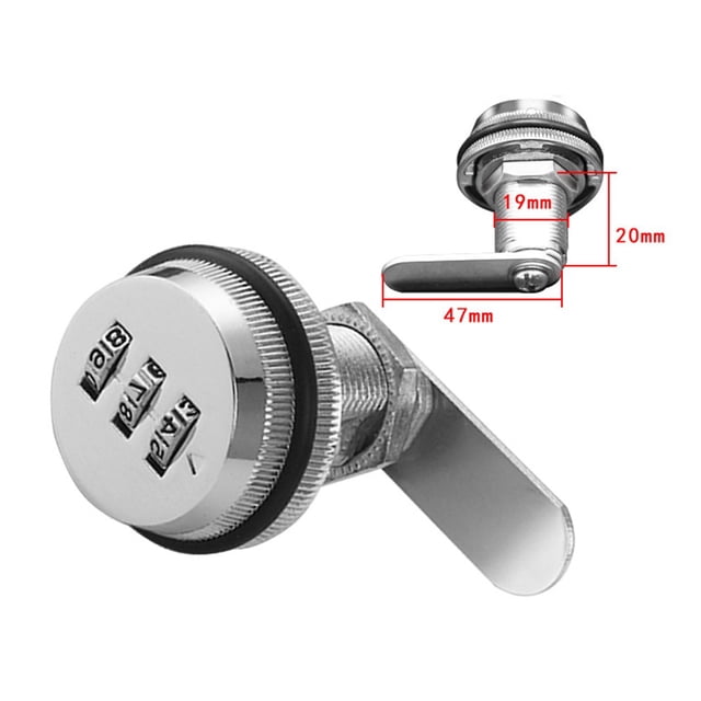 3 Digit Combination Cam Lock Keyless Password Lock Smart Cam Code Lock Zinc Alloy For Mailbox Cabinet Door Security Hardware