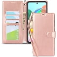 thumbnail image 6 of Wallet Case for Samsung Galaxy A51 4G with Card Holder Slots,Kickstand Phone Cover Premium Leather Magnetic Closure Slim Flip Shockproof Wrist Strap Case for Samsung Galaxy A51 4G 6.5",Rosegold, 6 of 14