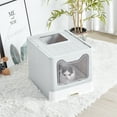thumbnail image 3 of XXL Large Folding and Portable Cat Litter Box with Lid, Enclosed Cat Potty, Top Entry Anti-Splashing Cat Toilet, Easy to Clean Including Cat Litter Scoop, 3 of 7