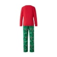 thumbnail image 5 of Family Matching Christmas Pajamas, Santa Claus Letter Print Long Sleeve Round Neck T-Shirt + Elk Print Pants, Dog Costume, 5 of 10