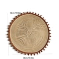 thumbnail image 3 of Aaihamo Round Braided Placemat, Round Heat Resistant Mat with Pompom Tassel, Durable Non-Slip Place Mat for Dining Table Restaurant Decor, 3 of 5