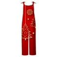 thumbnail image 4 of LSLJS Women Christmas Print Jumpsuit Summer Sleeveless Backless Loose Long Playsuits Rompers Jumpsuit, 4 of 5