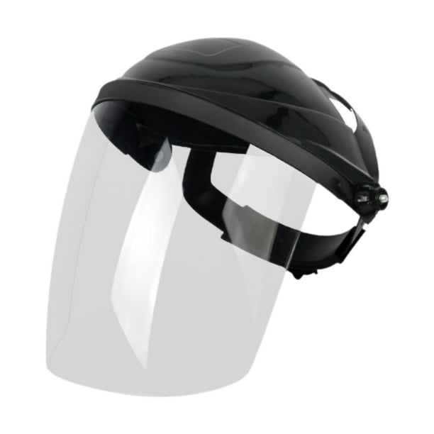 Equipo de protección del casco de soldadura, máscara de soldadura montada en la cabeza visible, profesional, escudo de cara para pulir otro trabajo Top negro transparente