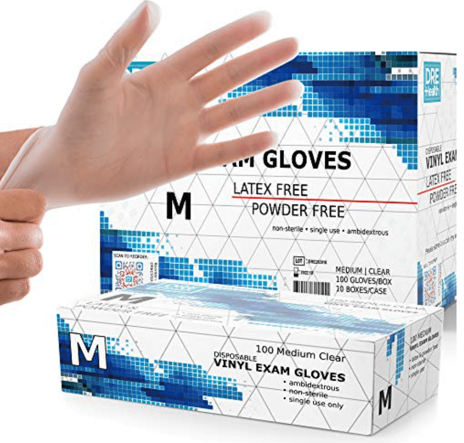 One Case 1000 Ct L Thick Large Vinyl Powder Free Gloves 10 Boxes Of 100 4 Mil 