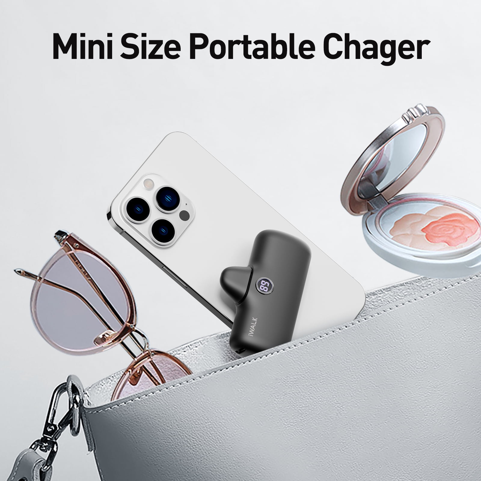 iWALK Portable Charger 4800mAh Power Bank Fast Charging and PD Input Small  - White £24.98 - Free Delivery