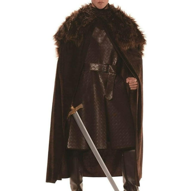 Cape de Costume à Imprimé en Similicuir pour Homme Taille Unique
