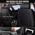 thumbnail image 4 of DIKSOAKR Seat Covers Fit for Honda Ridgeline 2006-2014 Car Seat Covers Full Set 5 Seats Faux Leather Car Seat Cushion Protector, 4 of 5