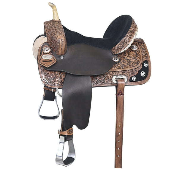 16 In Western Horse Saddle American Leather Treeless Trail Barrel Hilason