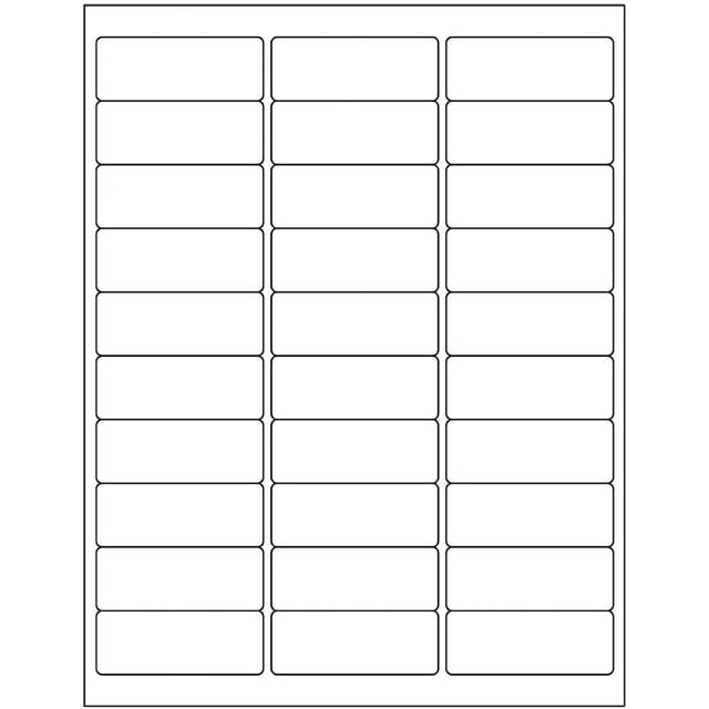 30-Up Labels 3000 Stickers 100 Sheets 2.625 X 1 Fba Address Labels White Mailing Labels For Laser And Injet Printers