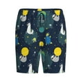 thumbnail image 4 of Gaeub Space and Animals Printed Men's Short Pajama Pants, Lightweight Lounge & Sleep Bottoms Keep You Cool - XX-Large, 4 of 9