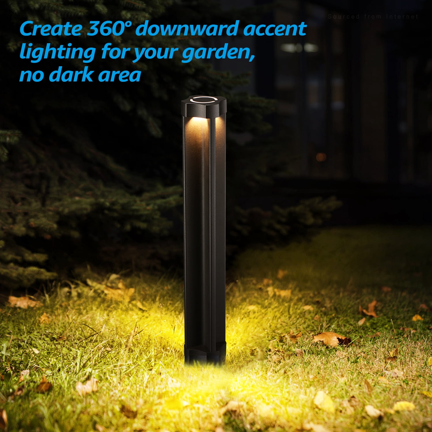 6 Pack 4W 12V Low Voltage LED Landscape Pathway Lights, Die-Casted Aluminum Housing, 3000K Warm White