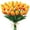 Orange, variant on Morttic 8 Pcs Artificial Tulips Flowers Real Touch PU Tulips Arrangement Bouquet for Home Room Office Party Wedding Decoration (Red)