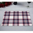 thumbnail image 2 of PKQWTM Tartan checkered british fabric pattern Kitchen Dining Table Mats Placemats Size 12x18 Inches, Set of 2 Pieces, 2 of 2