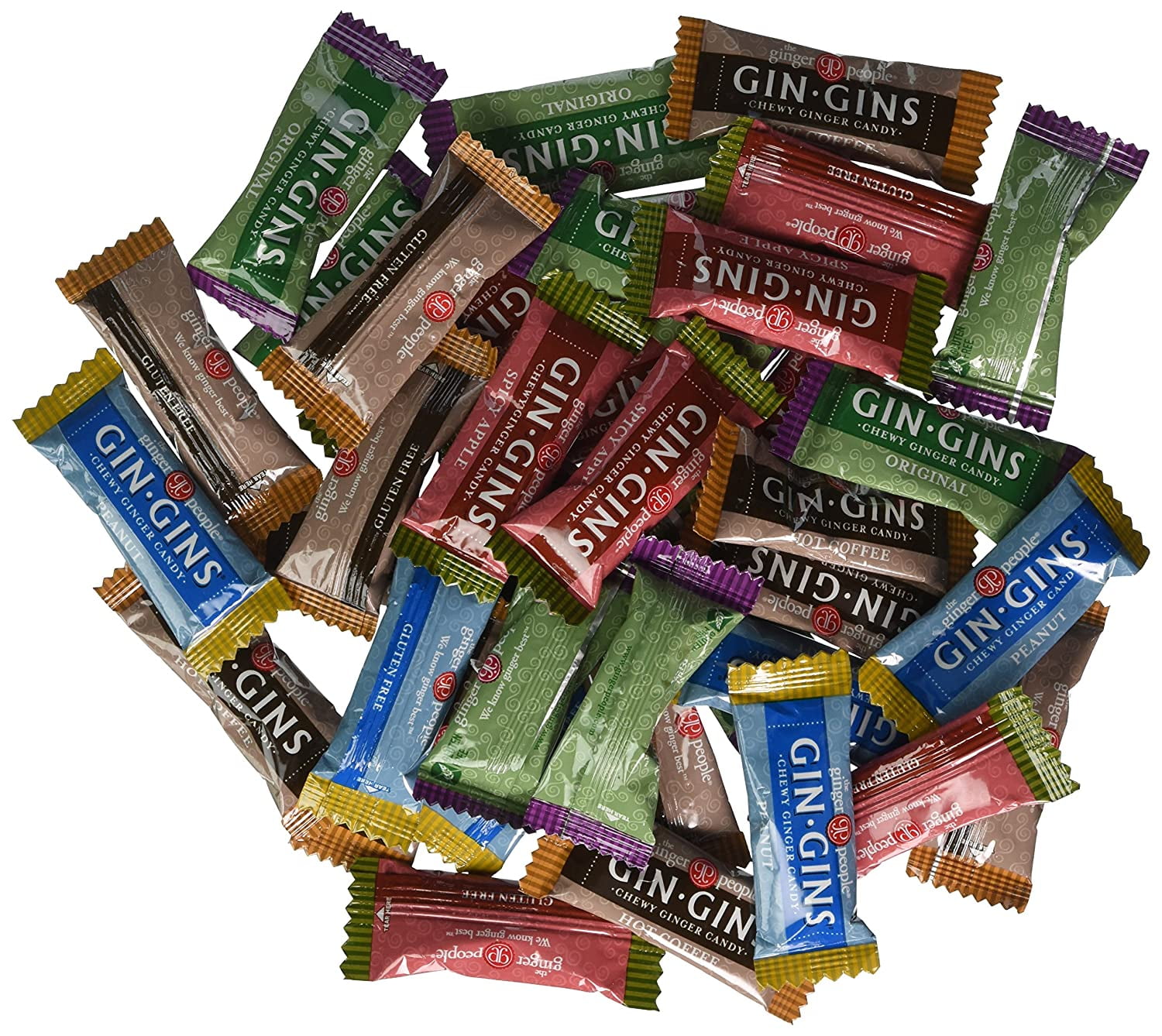 The Ginger People Gin Gins Chewy Ginger Candy 4Flavor Variety One 2