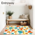 thumbnail image 3 of ODIKA 6' x 9' Machine Washable Non-Slip Area Rug, Playful elephant High Traffic Rug, Orange, 679614, 3 of 7