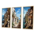 thumbnail image 3 of Designart "Dramatic Cliffs Spain s Stunning Landscapes II" Nautical & Beach Framed Wall Art Set Of 3 - Beige Spain Frame Canvas Set For Living Room Decor, 3 of 6