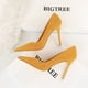 thumbnail image 4 of Sandalias de tacón alto y boca baja para mujer, zapatos de gamuza con punta puntiaguda, sexys, para discoteca, para mujer, 4 of 5