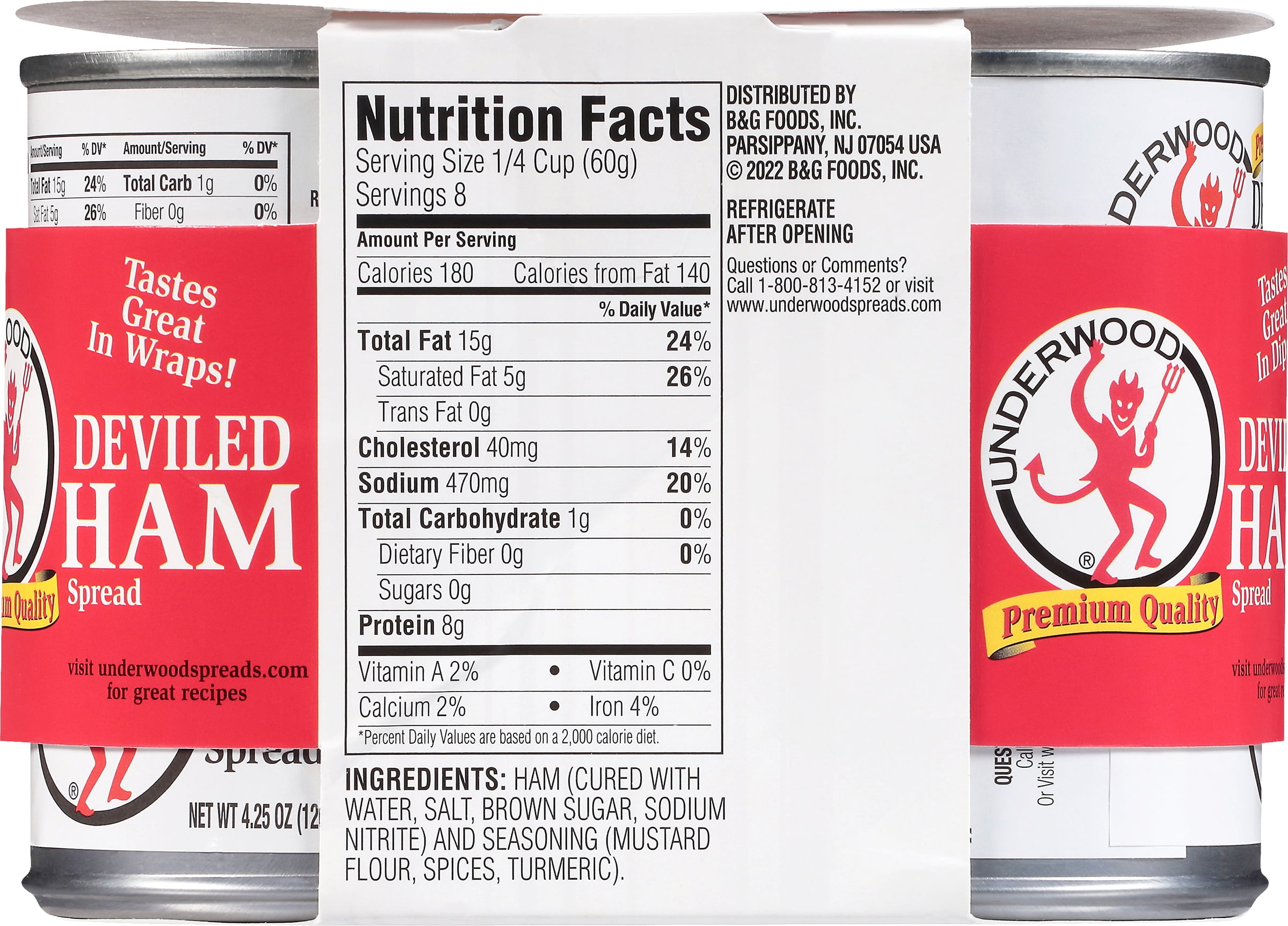 Amazon.com : Underwood Deviled Ham Spread, 4.25 Ounce (Pack