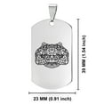 thumbnail image 2 of Stainless Steel Geometric Polygon Crocodile Animal Dog Tag Keychain Circle Ring, 2 of 2