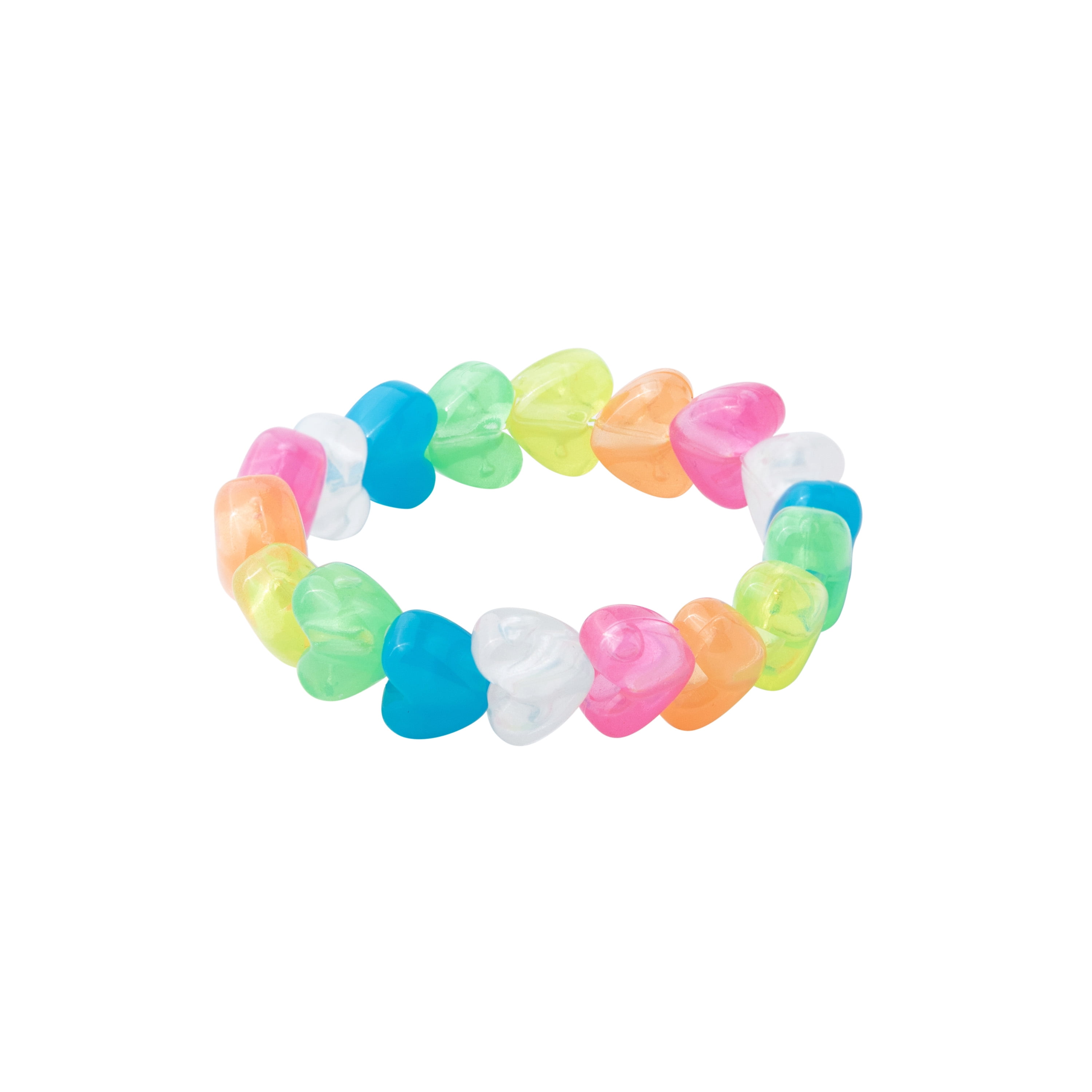 Hello Hobby Glow Bead Box- Plastic Heart, Star, and Pony Beads