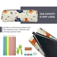 thumbnail image 5 of Fotbe Flower Leaves Pattern Leather Pencil Case, Pencil Pouch with Durable Zipper, Compact and Stylish Organizer for Stationery, Art Supplies, Travel Essentials, 5 of 7