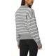 thumbnail image 3 of Suéter de punto casual de manga larga con cuello en V y bloque de color a rayas para mujer Inspire Chic, otoño-invierno, S, gris, 3 of 6