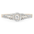 thumbnail image 5 of 0.50 Carat (ctw) 14k Gold Round Cut Diamond Ladies Engagement Halo Style Bridal Ring 1/2 CT, 5 of 6