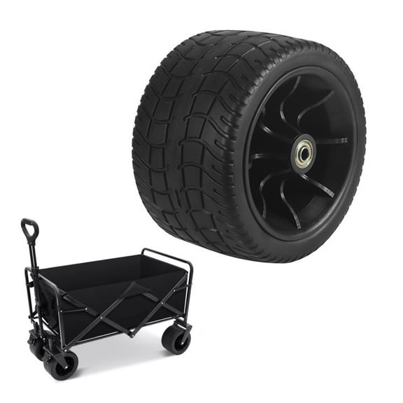 YAAQII for 6 Inch Outdoor Replacement Wheel Tire Double Bearings for Folding Wagon Cart All-Terrain PU Material 360° Rotatable Easy Install 550lb Load Capacity