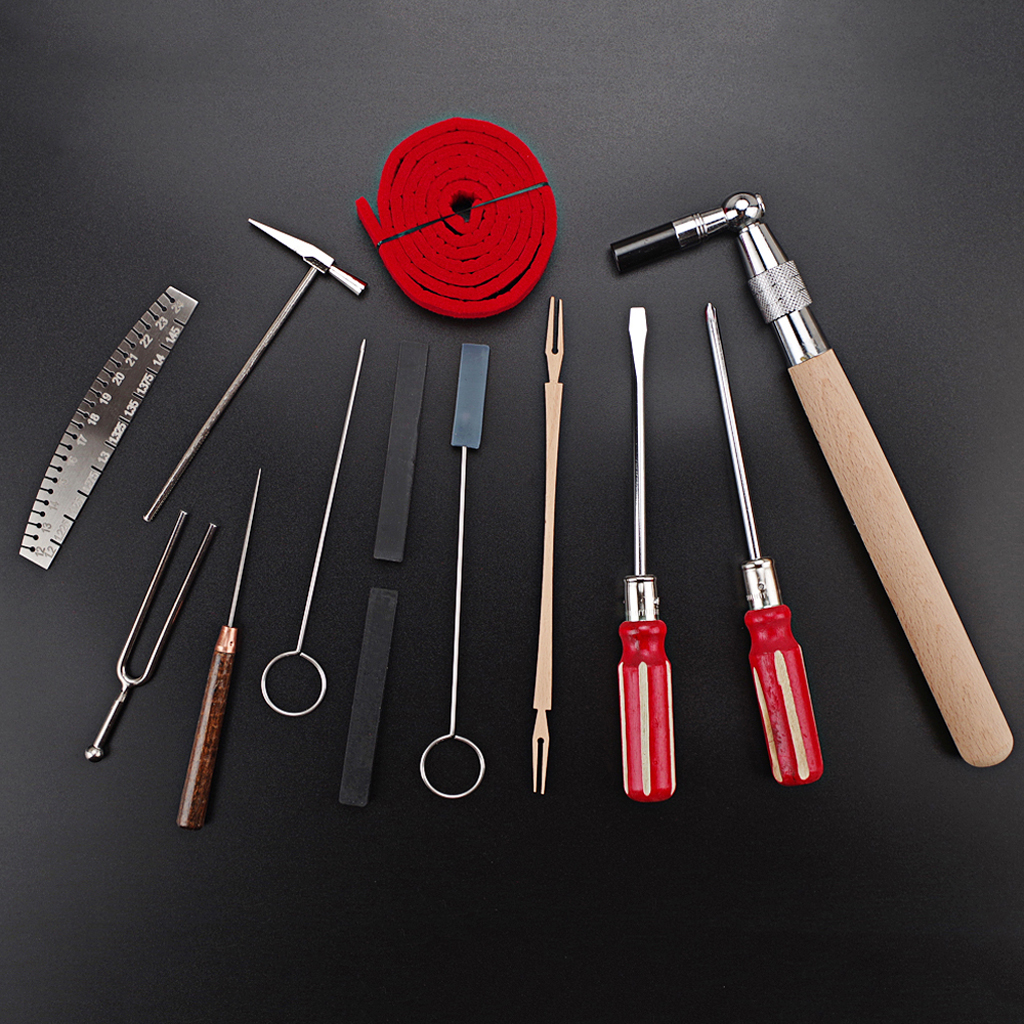 NEXAVKPR Professionelles Piano Tuning Kit Piano Tuner Werkzeuge Tuning Mute Wrench