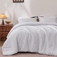 thumbnail image 2 of Sleep Zone 3D Waffle Comforter Set Queen, OEKO-TEX Ultra-Soft Down Alternative Bedding, All-Season Breathable, Stay-Put Corner Loops, Machine Washable (Grey, Queen), 2 of 12