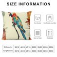 thumbnail image 5 of Orinice Colorful Parrot Graphic Decorative Throw Pillow Cover for Home Couch Living Room Bed Sofa 20x20in, 5 of 5