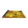 thumbnail image 2 of Ahgly Company Indoor Round Patchwork Yellow Transitional Area Rugs, 3' Round, 2 of 4