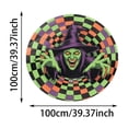 thumbnail image 2 of Halloween Round Rug 3D Optical Illusion Floor Mat Non- Witch Spider Vortex Hole Printed Doormat For Entryway Halloween Party Indoor Home Decor, 2 of 3