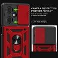thumbnail image 5 of FIEWESEY for One Plus Nord N30 5G Case,Shockproof with 360 Degree Ring Stand & Slide Lens Cover & Support Magnetic Car Mount for One Plus Nord N30 5G(Red), 5 of 6