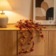 thumbnail image 4 of 1Pcs Artificial Fall Wisteria Hanging Flowers ,Fake Violets Hanging Plant,Outdoor Plants Autumn Decor Faux Violet With Eucalyptus Realistic Uv Resistant Trailing Vine Thanksgiving Porch Yard,A, 4 of 4