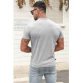 thumbnail image 1 of ABPHQTO Camiseta gris con estampado de póquer liso para hombre, 1 of 5