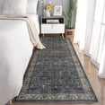 thumbnail image 4 of Washable Runner Rugs, Reddish Brown 2'X6' Antique Distressed Long Rug, Modern Non Slip Stain Resistant Vintage Print Accent Carpet for Living Room Bedroom Dining Office Farmhouse Hallway Entryway, 4 of 6