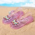 thumbnail image 5 of Piuwrlz Versatile Jelly Sandals Sandals for Little Girls Peep Toe Shoes Lace-Up Breathable Bow Jelly Sandals Pink Size 5.5 Years, 5 of 8