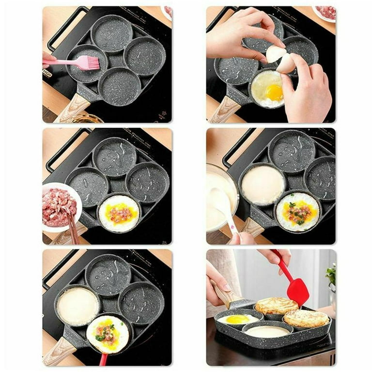 Frying Pan Nonstick, 8 Inch Pink Egg Pan, Non Stick Fry Pan 100% PTFE  PFOA-Free Omelet Pan, Toxin-Free Skillets Stone Cookware, Anti-Warp Base  with