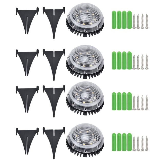 Luces solares para jardín, paquete de 4 luces solares LED para jardín, luces solares para suelo, instalación sin esfuerzo
