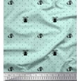 thumbnail image 1 of Soimoi Green Cotton Voile Fabric Gift Box & Bell Dots Print Fabric by Yard 42 Inch Wide, 1 of 3
