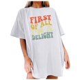 thumbnail image 1 of WEAIXIMIUNG Chandails d'Entraînement Femmes Ajustés Mode Femmes Haut Décontracté Col Rond T-Shirts Été Manches Courtes Décontracté Ample Imprimés Amusants T-Shirts Haut, 1 of 4